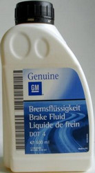 General motors   dot 4, "BRAKE FLUID", 0.5